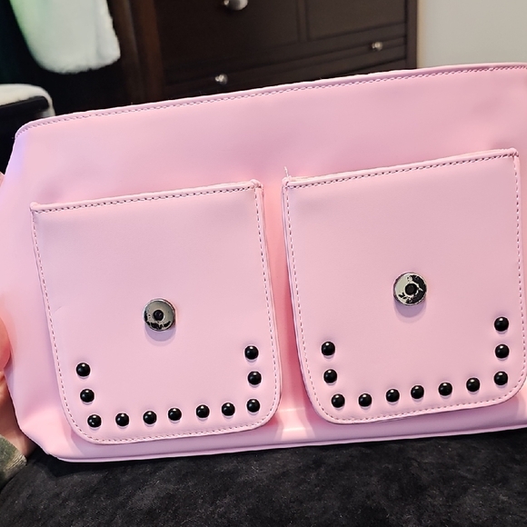 Blackcraft Pink Crossbody Bag with Pentagram Accents - Picture 3 of 6